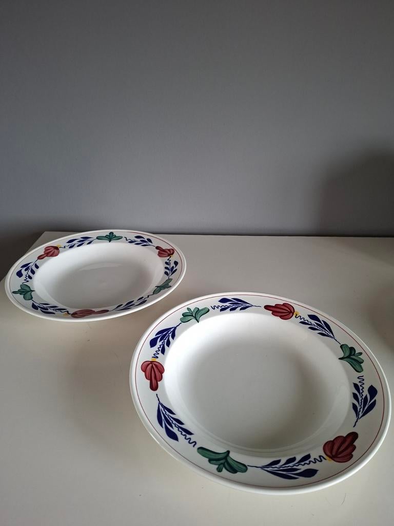 Oud Boerenbont Servies / Verschillende Borden, Ophalen of Verzenden