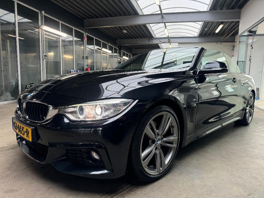 BMW 4-serie Cabrio 428i M-Sport | 245pk | Leder, Auto's, BMW, Automaat, 745 kg, Zwart, Cabriolet