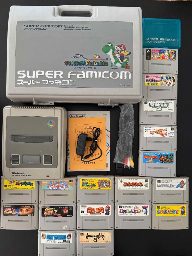 Nintendo Super Famicom console, spellen en accessoires, Spelcomputers en Games, Spelcomputers | Nintendo Super NES, Ophalen of Verzenden