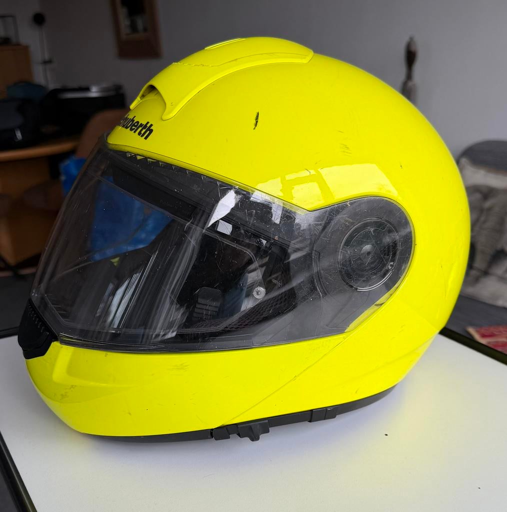 Schuberth C3 Pro Geel Systeemhelm, Systeemhelm, Heren, XL, Tweedehands