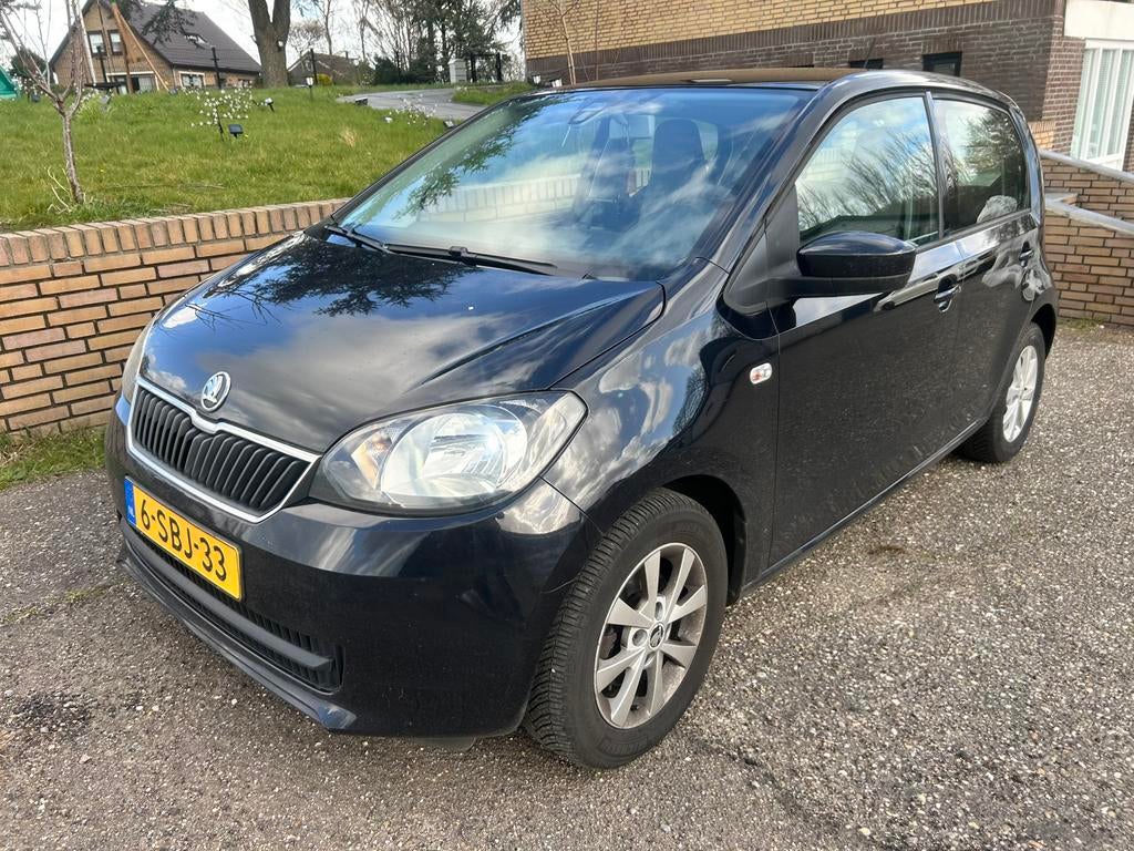 Citigo 1.0 T 5Drs NAVI Cruise Cntrl Airco Elec Pack Velgen, Voorwielaandrijving, Stof, Zwart, 840 kg