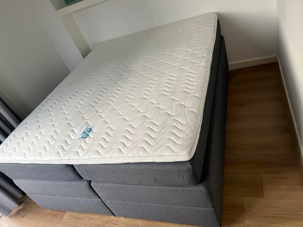Boxspring bed met topmatras, Ophalen, Gebruikt, Tweepersoons, 200 cm