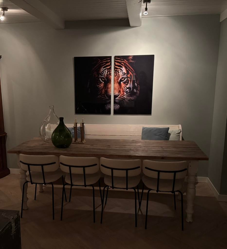 Tweeluik tijger op acryl 60x90, Ophalen