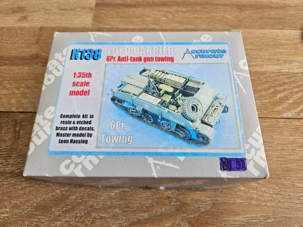 Accurate Armour K138 Loyd carrier 6pdr towing 1/35, Overige merken, Tank, 1:32 tot 1:50, Nieuw