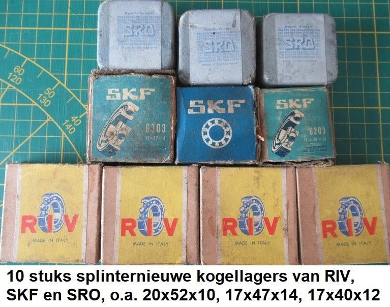 10 stuks stalen kogellagers van RIV, SKF en SRO, Ophalen of Verzenden, Nieuw