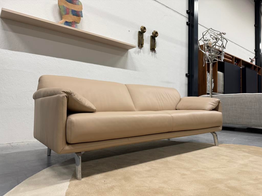 Nieuw Leolux Bora Balanza Bank 3 zits Ceras Shell Leer, Leolux, Ophalen of Verzenden, Rechte bank, Harvink Jori Rolf Benz Design on Stock Eyye Montis