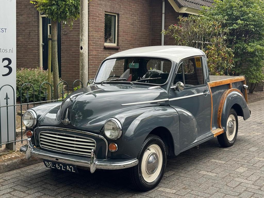 Te koop Morris Minor woody Pickup 1969, Auto's, Bestelauto's, 0 kg, Leder, Handgeschakeld, Grijs