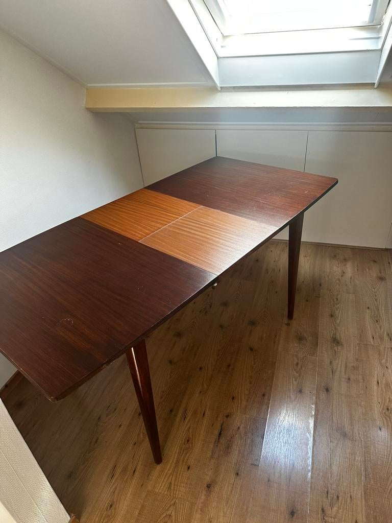 Eettafel jaren ‘60, Huis en Inrichting, Tafels | Eettafels, Ophalen, Gebruikt, 100 tot 150 cm, 50 tot 100 cm