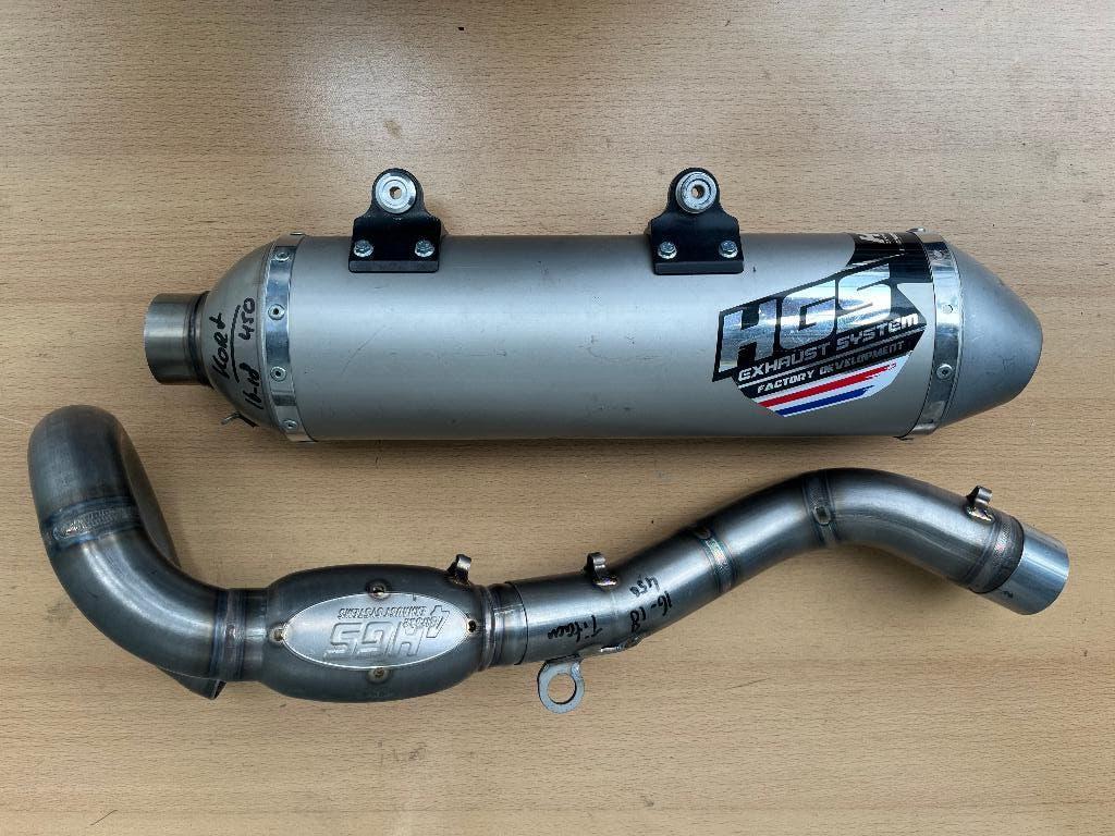 HGS Uitlaat nieuw Titanium KTM SXF450-HQV FC 450 "16-"18, Motoren, Info@hgs.com, Hunnenpad 9 Oss, Nieuw, HGS