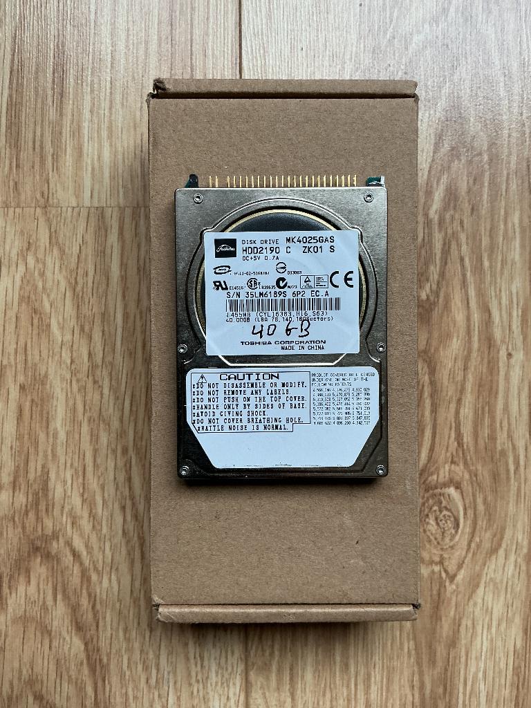 Toshiba MK4025GAS 2,5” Ultra-ATA/100 8MB Cache HD (getest), Computers en Software, Harde schijven, Ophalen, Intern, Gebruikt, HDD