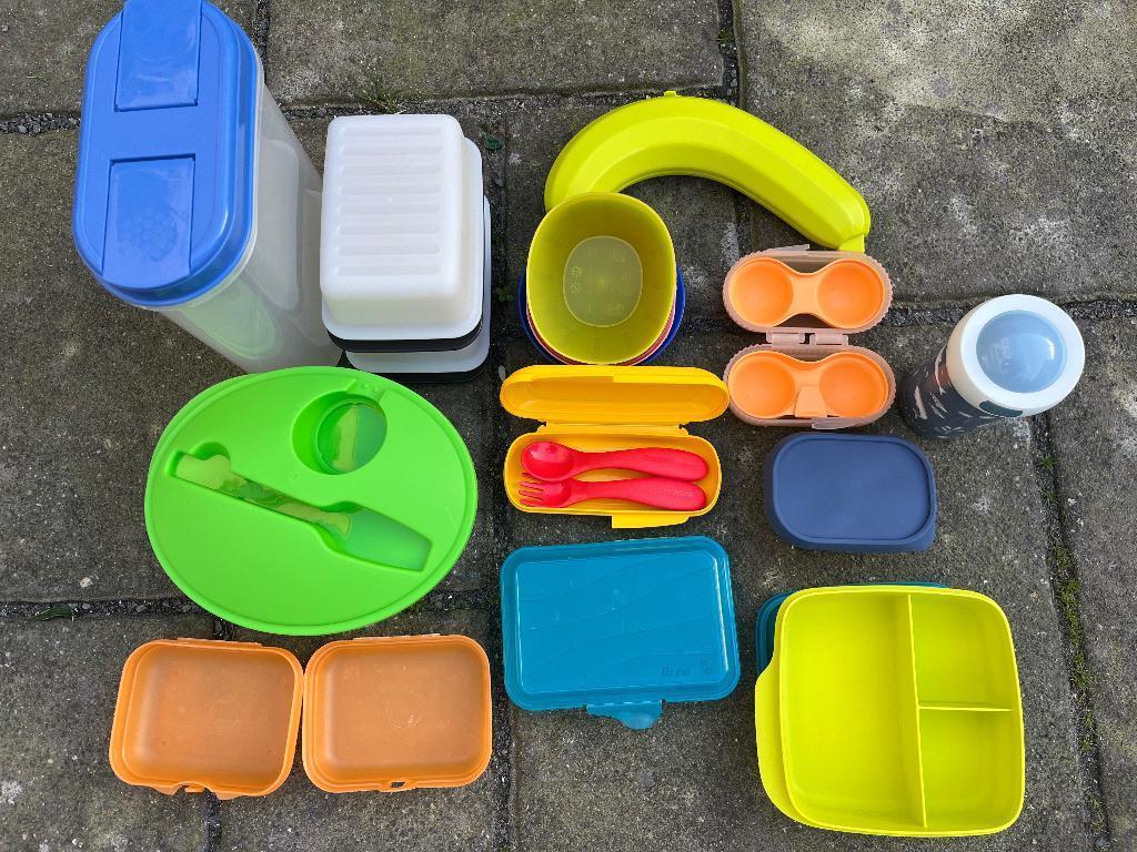 Diverse voedsel bewaardozen (deels Tupperware), Huis en Inrichting, Keuken | Tupperware, Ophalen, Gebruikt, Overige typen
