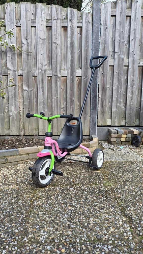 Driewieler met duwstang, Ophalen, Duwstang