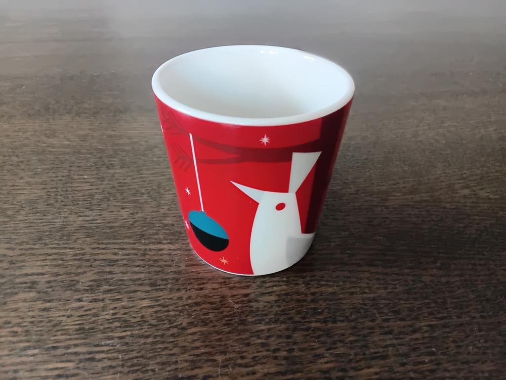 Starbucks espresso kopje rood met wit vogel. 2 stuks, Ophalen of Verzenden, Overige stijlen, Kop(pen) en/of Schotel(s)