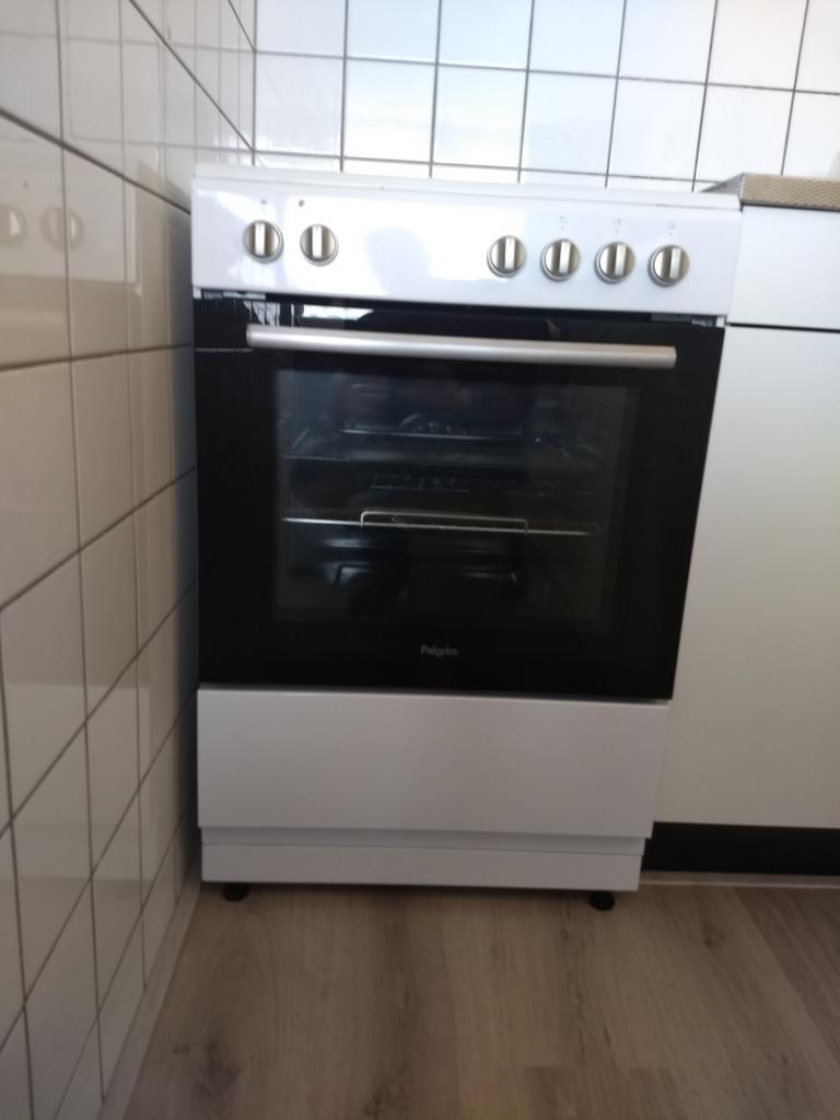 Pelgrim pf17160 wit, Zo goed als nieuw, Inductie, Vrijstaand, 4 kookzones