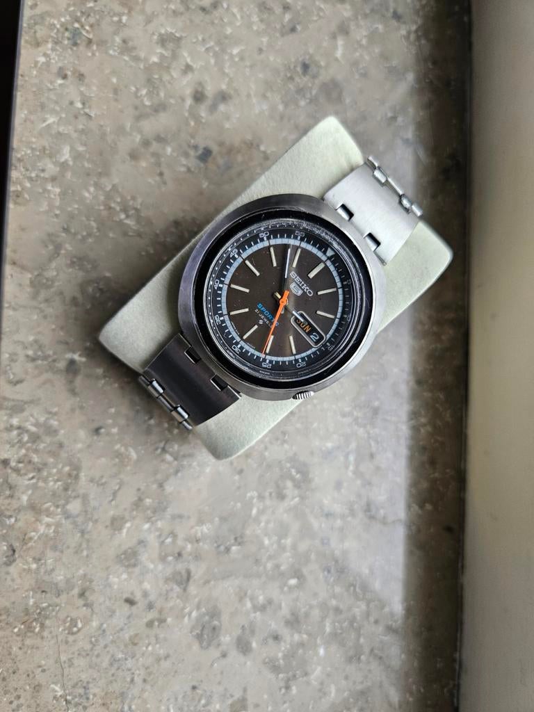 Vintage Seiko 5 Sports 'UFO', Verzenden, Staal, Seiko