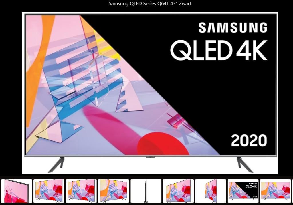 Samsung QE65Q64TAS QLED 2020 4K Smart TV Scherm Defect, Ophalen