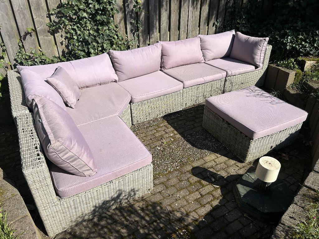 Lounge tuinmeubel set, Ophalen, 5 zitplaatsen, Kunststof, Gebruikt