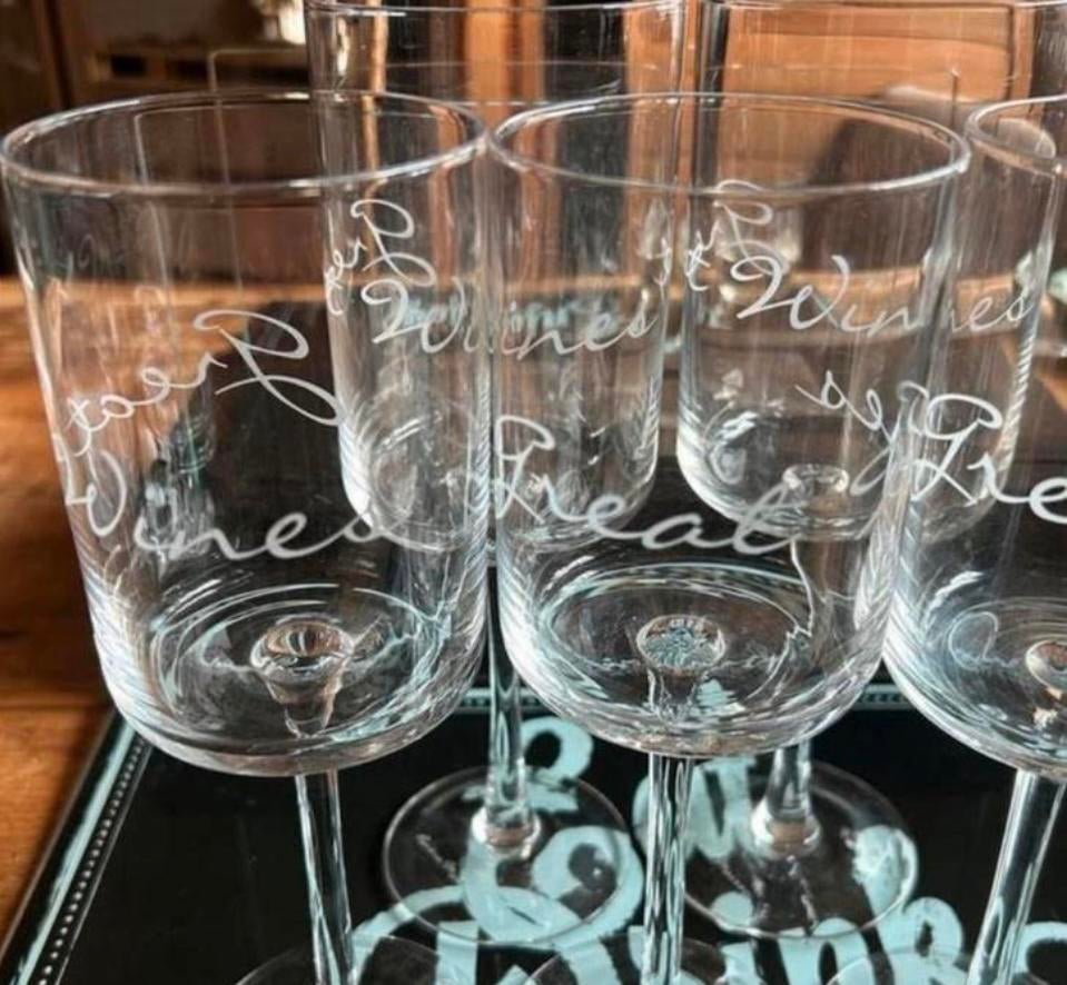 Riviera maison wijnglazen, Verzamelen, Glas en Borrelglaasjes, Ophalen of Verzenden, Zo goed als nieuw, Overige typen