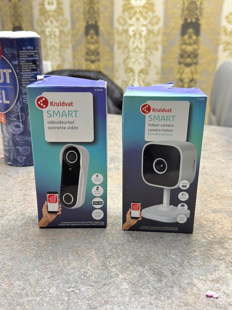 Smart indoor camera en videodeur bel, Ophalen of Verzenden, Nieuw