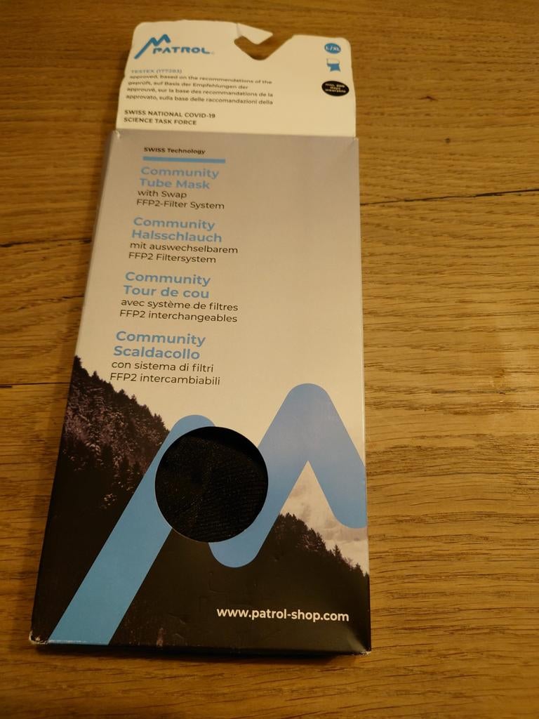 Patrol Tube Mask met FFP2 Filter, Kleding | Heren, Effen, Patrol, Zwart, Nieuw