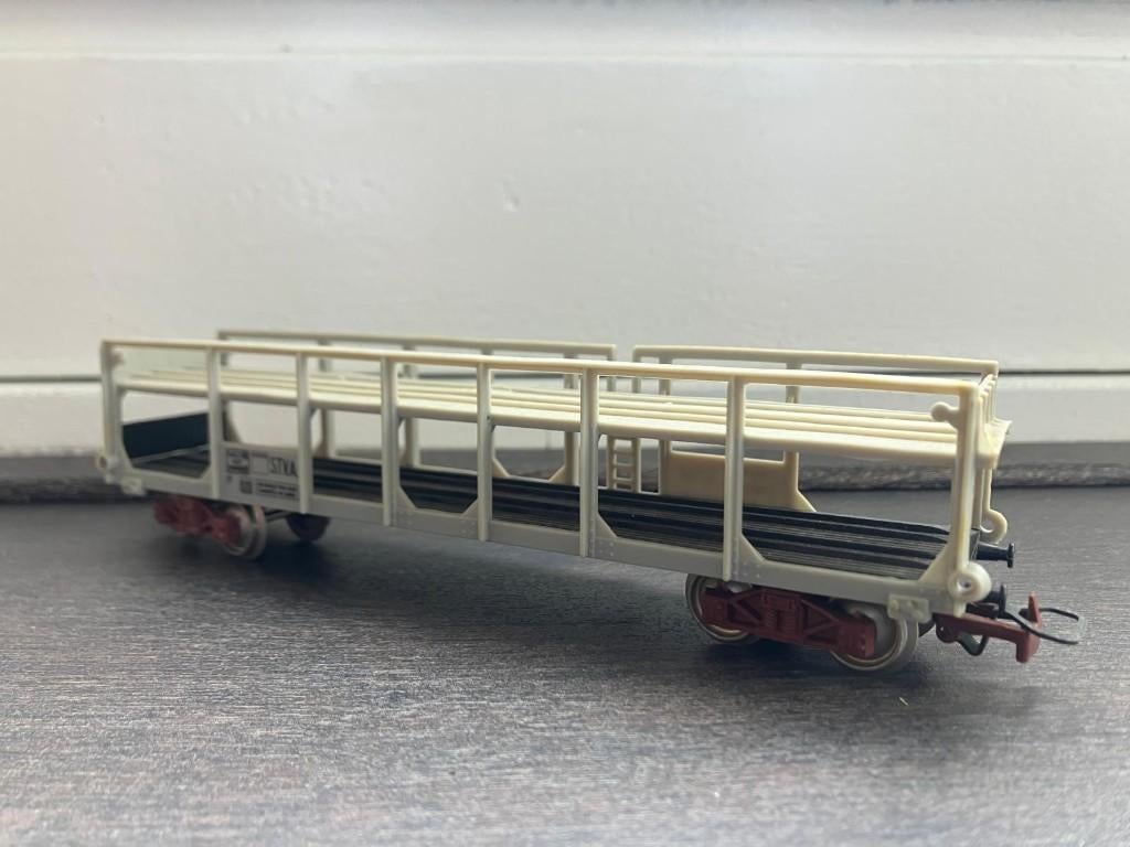 Jouef autotransport wagon | SNCF STVA | nr. 504496 | grijs, Gebruikt, Gelijkstroom, Jouef, Wagon