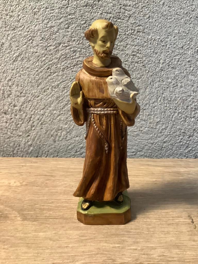 Beeldje heilige Franciscus van Assisi, Antiek en Kunst, Antiek | Religie, Ophalen of Verzenden