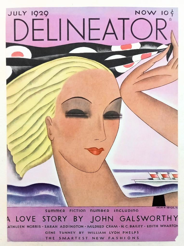 Art deco cover Delineator July 1929 Helen Dryden, Ophalen of Verzenden
