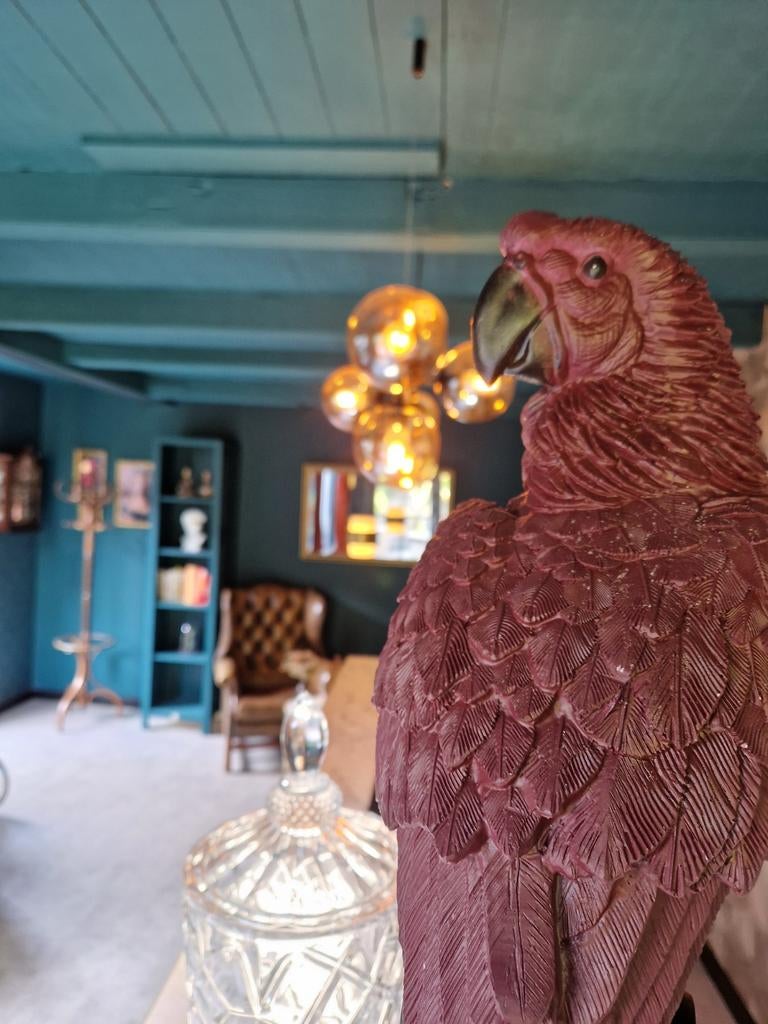 Houten papegaai op stok, Huis en Inrichting, Barren, Zo goed als nieuw, Ophalen