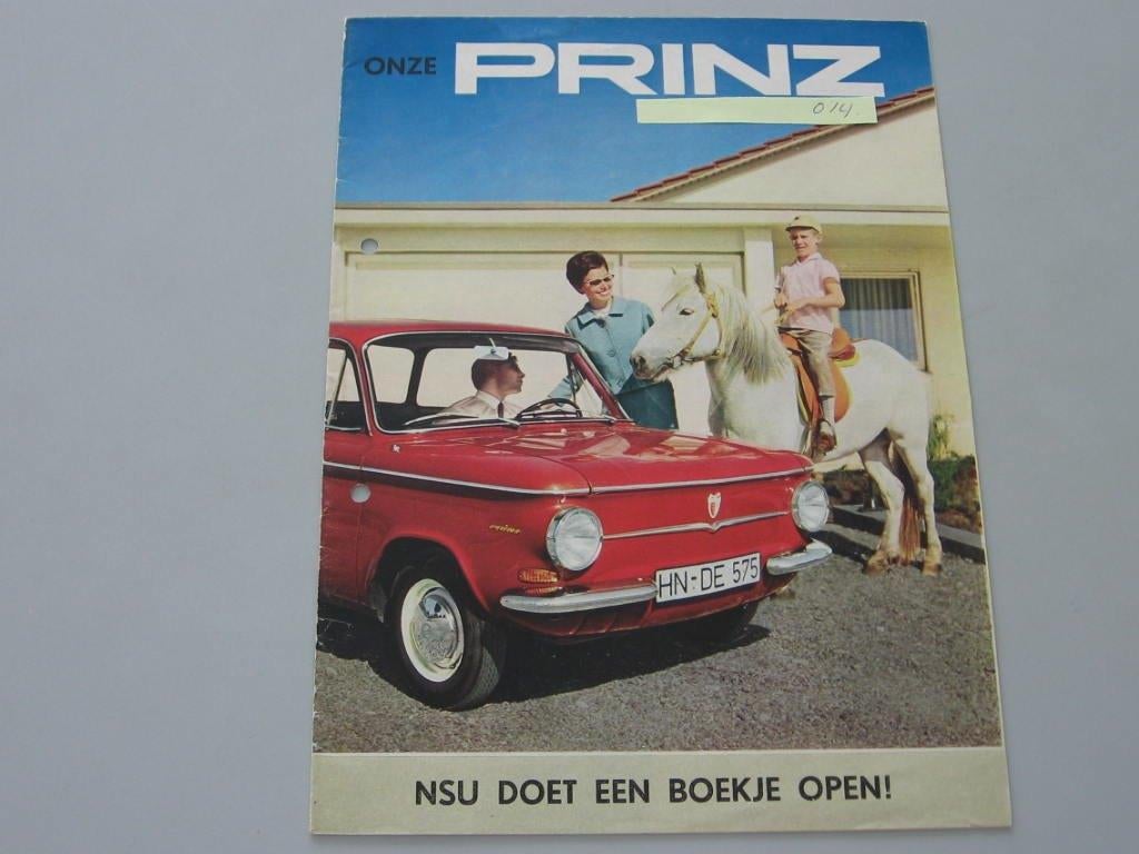 NSU 014 Onze Prinz. NSU doet een boekje open. folder, Ophalen of Verzenden, Zo goed als nieuw, Overige merken