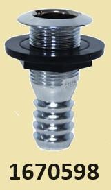 Verchroomde kunststof huiddoorvoer met losse klep., Watersport en Boten, Accessoires en Onderhoud, Ophalen of Verzenden, Nieuw