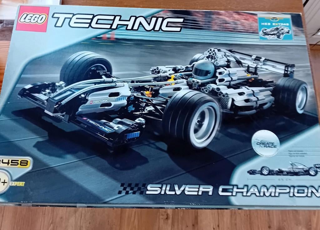 LEGO Technic 8458 F1 Silver Champion Nieuwstaat, Kinderen en Baby's, Speelgoed | Duplo en Lego, Ophalen, Zo goed als nieuw, Complete set