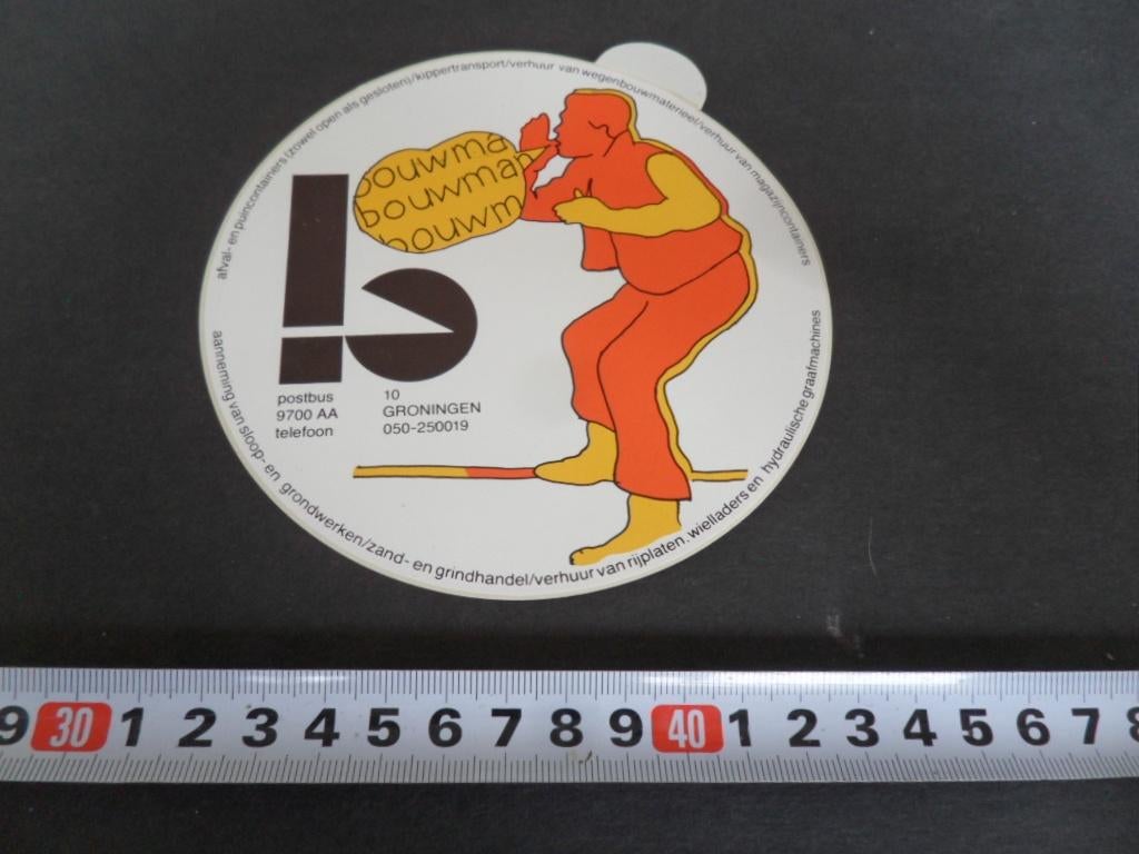 sticker Groningen BOUWMA, Verzamelen, Stickers, Zo goed als nieuw, Ophalen