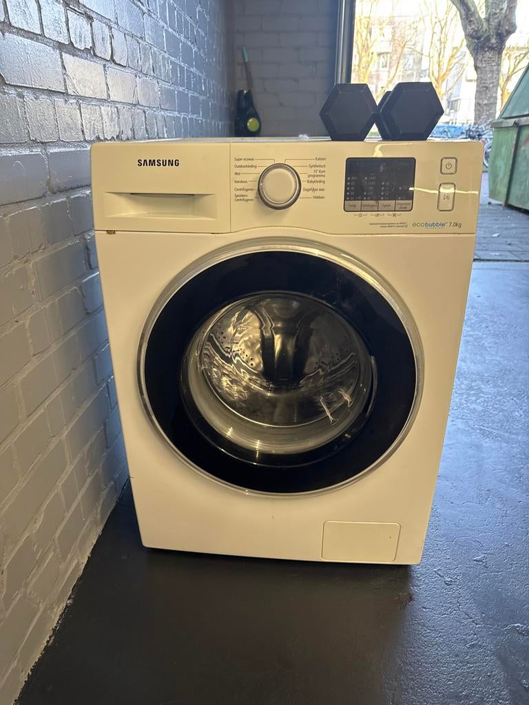 Samsung Wasmachine - Voorlader - EcoBubble 7kg, Witgoed en Apparatuur, Wasmachines, Ophalen, Gebruikt, Voorlader, Kort programma