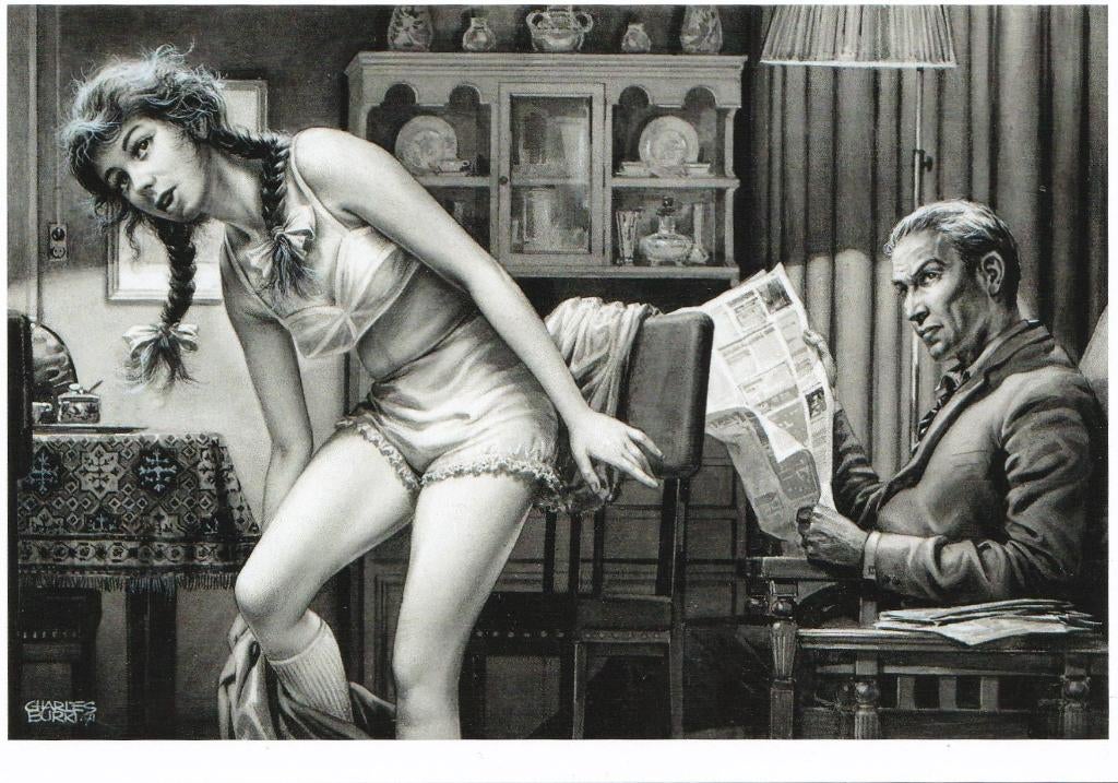 Charles BURKI (1909-1994) Daddy's girl Ansichtkaart, Ophalen of Verzenden, 1980 tot heden, Ongelopen, Sterren en Beroemdheden