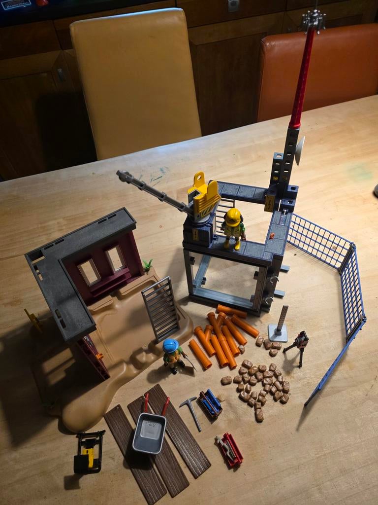 Playmobil 70443 & 70816 Bouwplaats met kraan, Kinderen en Baby's, Speelgoed | Playmobil, Ophalen, Gebruikt, Complete set