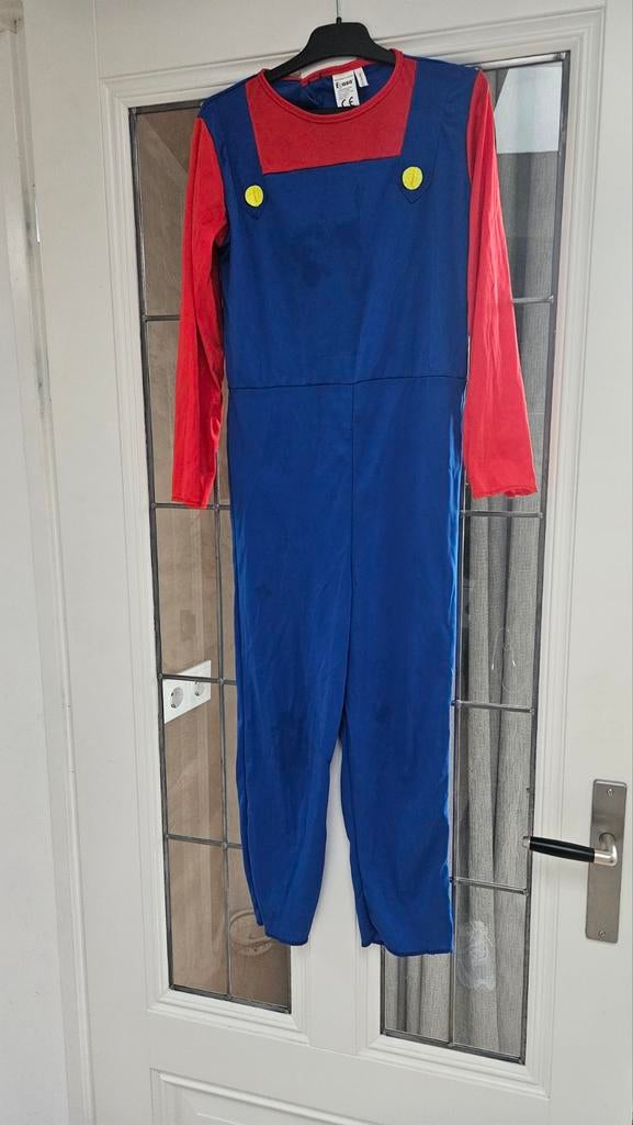 Mario Carnavalspak Maat 122/128 (8-9 jaar), Ophalen of Verzenden, Zo goed als nieuw, 122 t/m 128, Jongen of Meisje