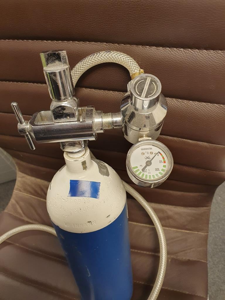 Zuurstofcilinder met manometer, Watersport en Boten, Duiken, Ophalen