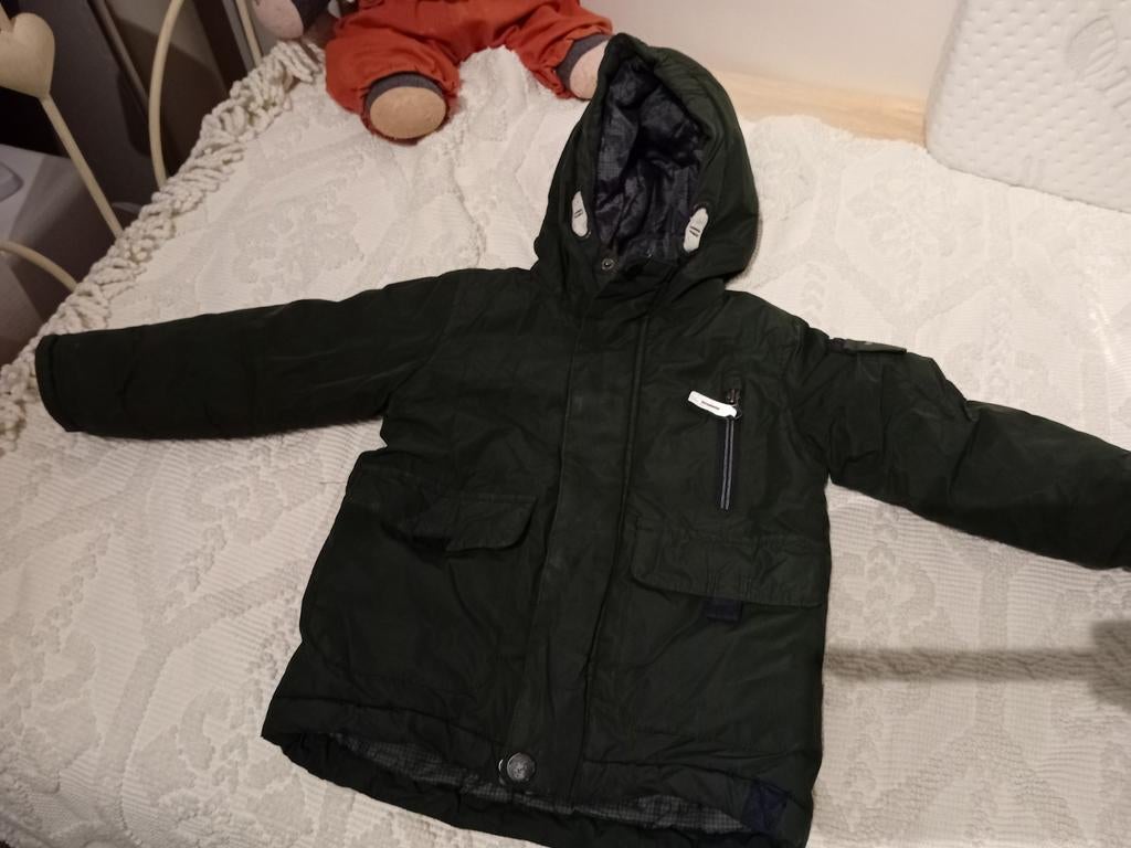Groene winterjas jongens maat 92, Kinderen en Baby's, Kinderkleding | Maat 92, Gebruikt, Ophalen of Verzenden, Onbekend, Jongen