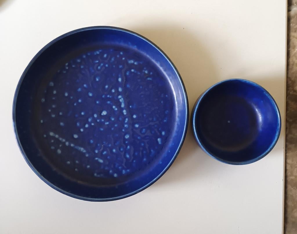 Langenthal 2x Kobalt blauwe schaal, Ophalen of Verzenden