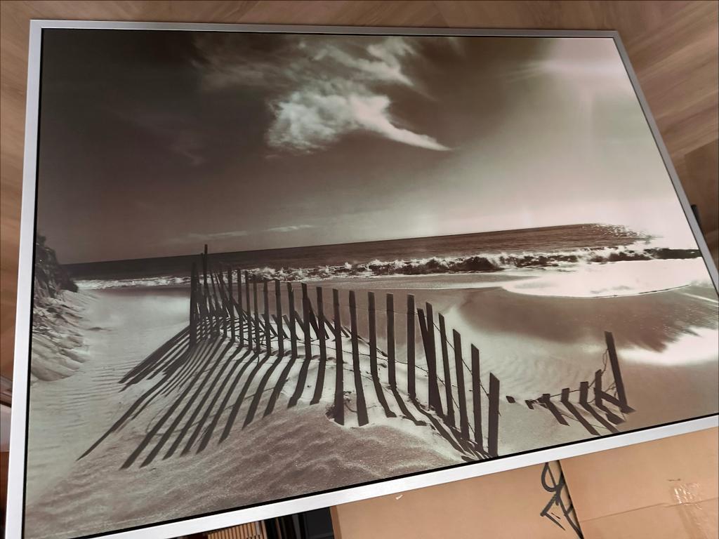 Schilderij Strand mag weg teab, Ophalen