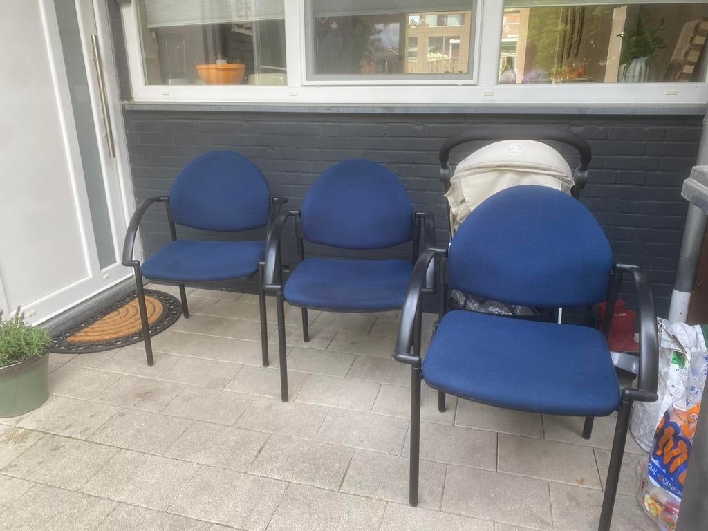 3 senioren stoelen vergaderstoelen eetkamer stoel, Ophalen of Verzenden, Zo goed als nieuw, Bruin, Vijf, Zes of meer stoelen