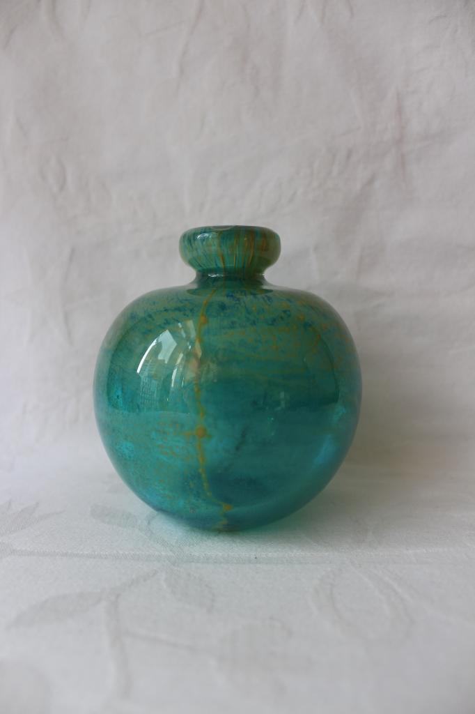 Vintage Malta glas Mdina vaasje, Antiek en Kunst, Antiek | Glas en Kristal, Ophalen of Verzenden