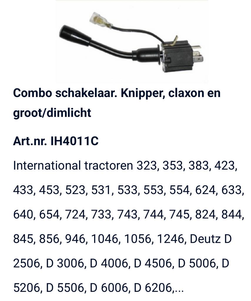 Combischakelaar oldtimer tractor/auto, Ophalen of Verzenden