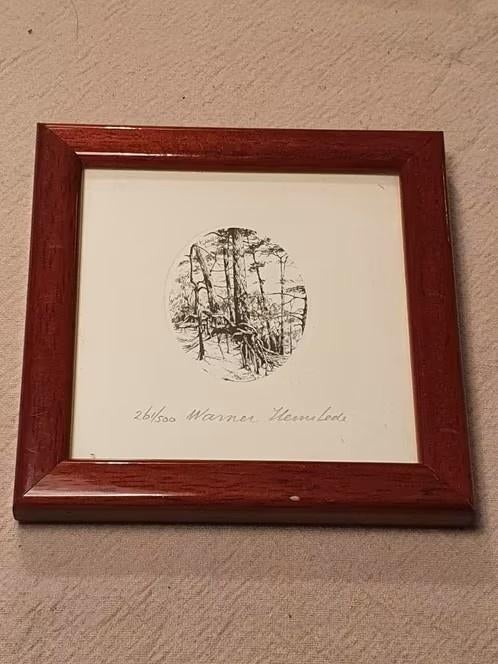 ets Warner Hemstede Boslandschap gesign en genummerd, Antiek en Kunst, Ophalen