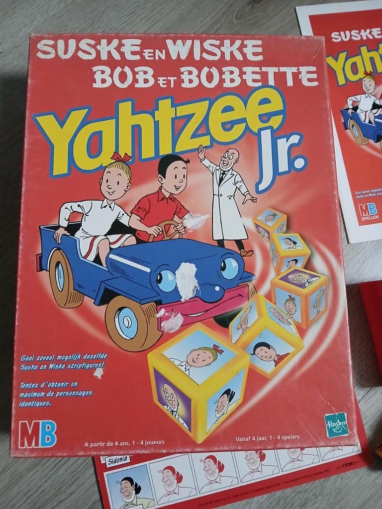 Suske en Wiske Yahtzee Junior, Een of twee spelers, Ophalen of Verzenden, Gebruikt, MB