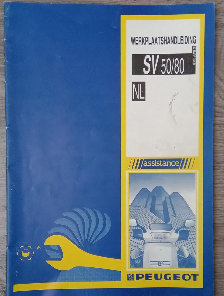 Werkplaatsboek Peugeot SV50 SV80, Fietsen en Brommers, Ophalen of Verzenden, Gebruikt