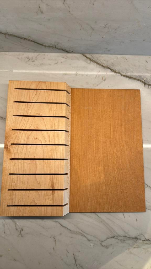 Messenblok voor in lade, Ophalen of Verzenden, Zo goed als nieuw, Rvs of Chroom