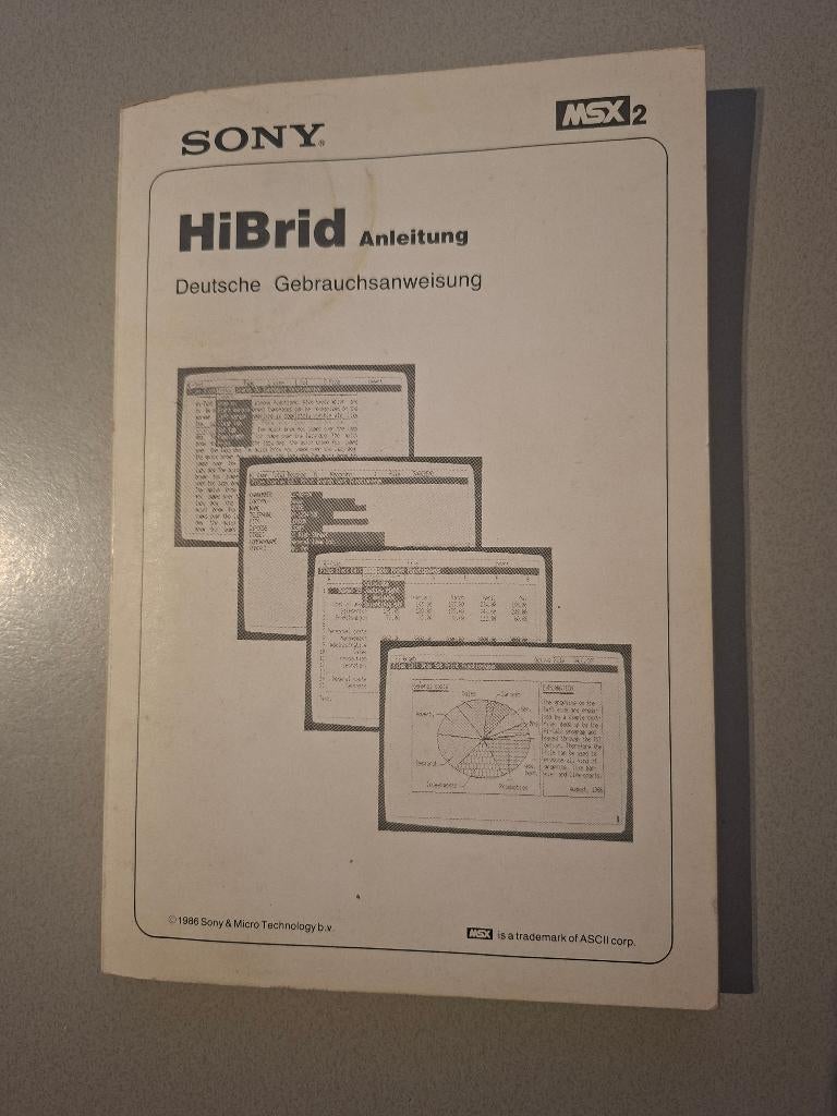 HiBrid Anleitung (MSX2), Computers en Software, Vintage Computers, Verzenden, MSX