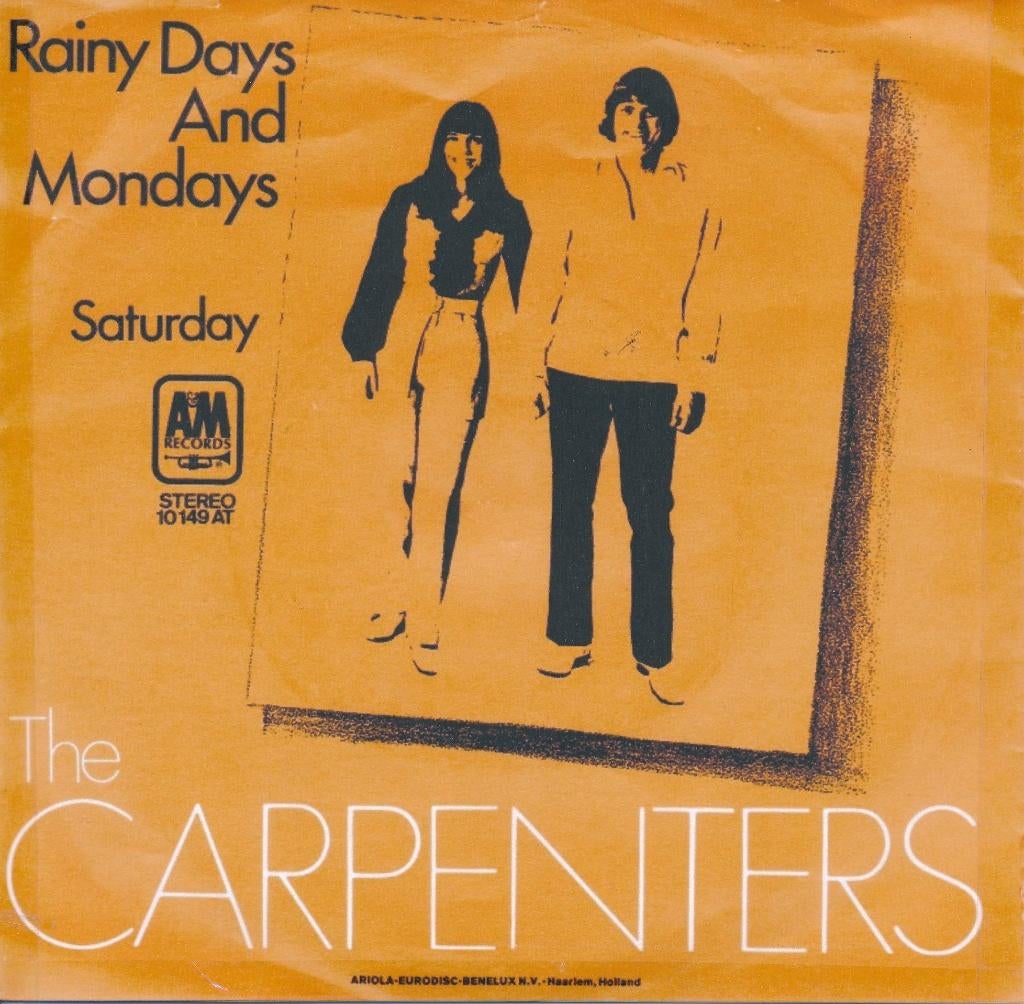 2323 Carpenters - Rainy days and mondays (1971 - kopie hoes), Cd's en Dvd's, Vinyl Singles, Gebruikt, 7 inch, Single, Ophalen of Verzenden