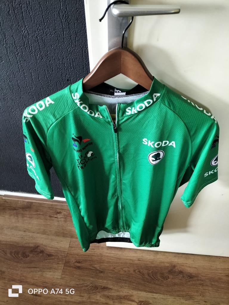 Skoda Tour de France Groen Wielershirt Maat XL, Ophalen of Verzenden, Hardlopen of Fietsen, Groen, Skoda